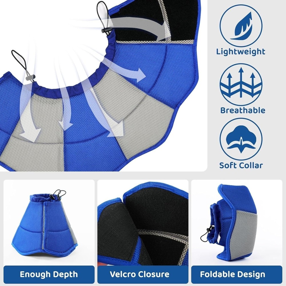 Dog Cone - Soft Cone for Dogs to Stop Licking, Pet E-Collar Alternative After SM - Picture 3 of 5